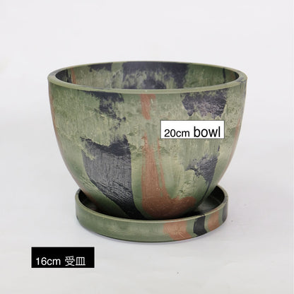植木鉢用 プラスチック 受皿16cm カモフラージュ柄 樹脂製 ブラックポット用 迷彩柄 CAMO
