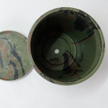 プラ鉢  カモフラージュポット20 受皿付 迷彩柄 CAMO 径20cm 高さ18cm スタンダード