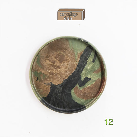 植木鉢用 プラスチック 受皿12cm カモフラージュ柄 樹脂製 ブラックポット用 迷彩柄 CAMO