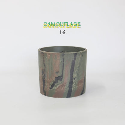 迷彩シリンダーポット16 植木鉢 プラ鉢 CAMO サボテン 頑丈 おしゃれ 塊根植物 多肉 コーデックス 径16cm 高さ14cm プラスチック鉢