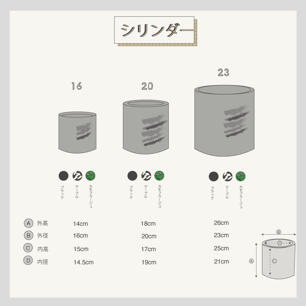 ブラックポット シリンダー20 頑丈 おしゃれ 塊根植物 多肉 黒プラスチック鉢  コーデックス 植木鉢 プラ鉢 black pot 径20 高さ18cm ブラック ホワイト