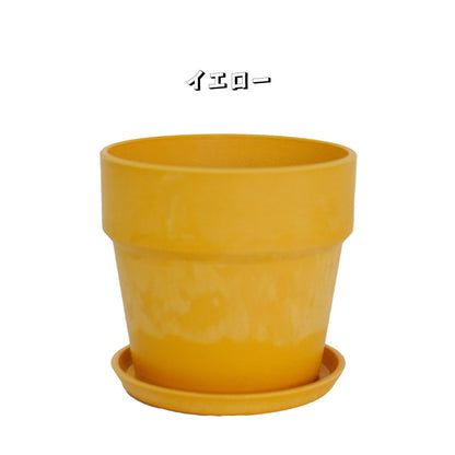 植木鉢 おしゃれ 軽い プラ鉢 ソリッド10 受皿付 3号鉢 プラスチック カラフル プランター 鉢径10cm 高さ9.5cm プランツポット かわいい