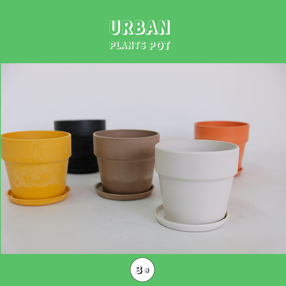 植木鉢 おしゃれ 軽い プラ鉢 ソリッド10 受皿付 3号鉢 プラスチック カラフル プランター 鉢径10cm 高さ9.5cm プランツポット かわいい