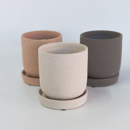 陶器鉢 おしゃれ sabia pot  底穴あり セラミック鉢 径10.5cm 高11cm
