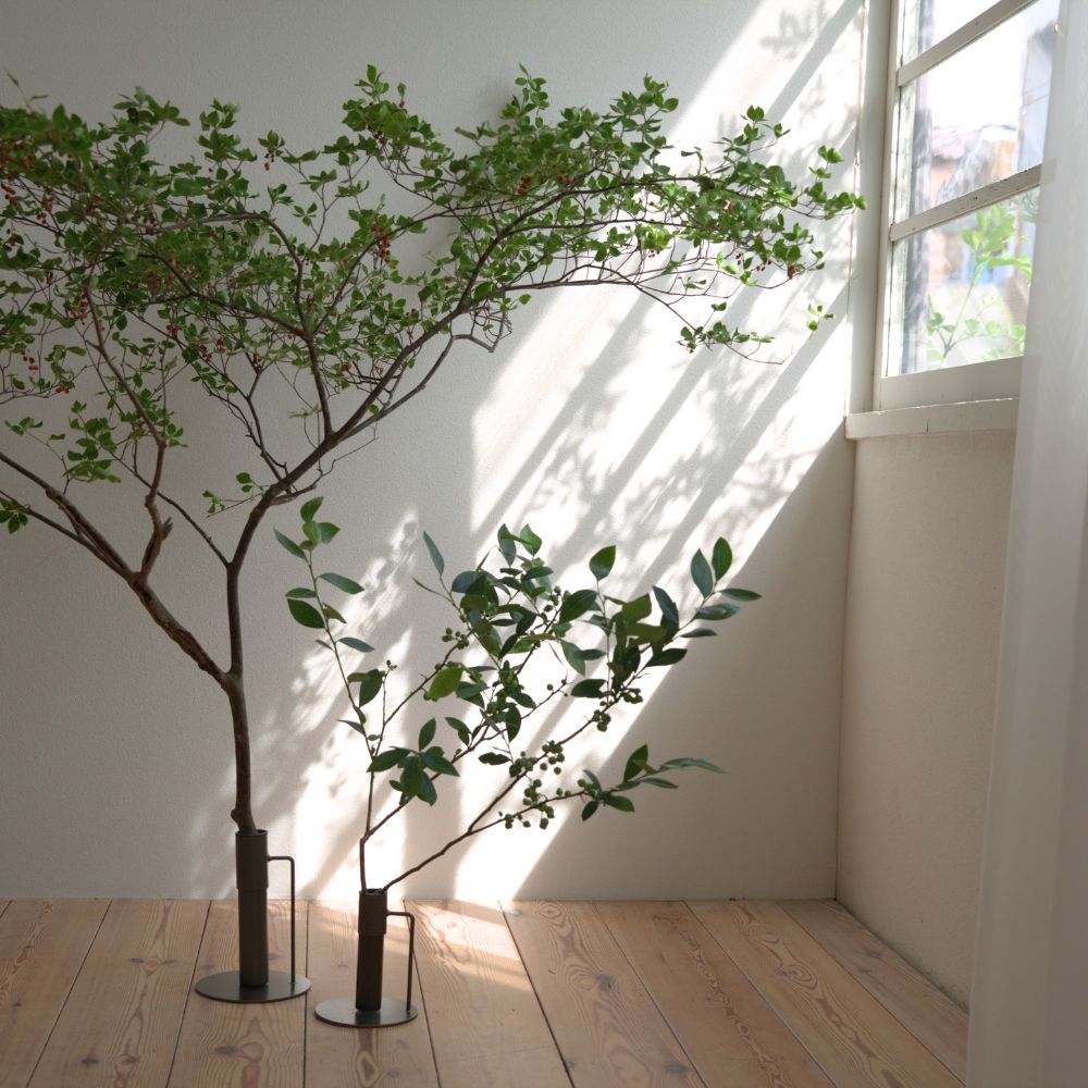 枝物用フラワーベース アイアンスタンド（2サイズ）花瓶 花器 志成 shesay