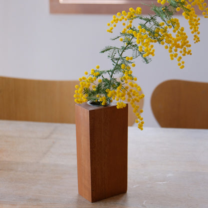 WOOD フラワーベース フラワーベース 花瓶 一輪挿し おしゃれ ミニサイズ