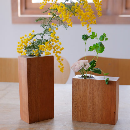 WOOD フラワーベース フラワーベース 花瓶 一輪挿し おしゃれ ミニサイズ