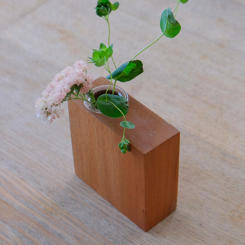 WOOD フラワーベース フラワーベース 花瓶 一輪挿し おしゃれ ミニサイズ