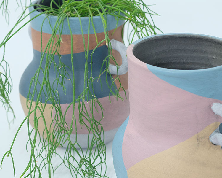 abstract jar 16 懸崖3号鉢用 プリミティブ テラコッタ かわいい stem