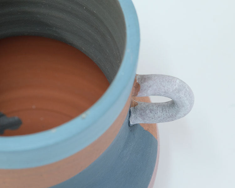 abstract jar 16 懸崖3号鉢用 プリミティブ テラコッタ かわいい stem