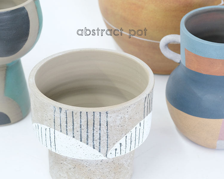abstract jar 16 懸崖3号鉢用 プリミティブ テラコッタ かわいい stem