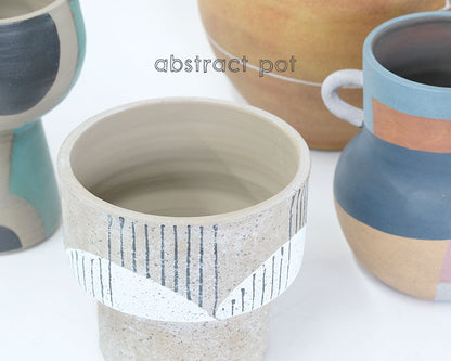 abstract jar 16 懸崖3号鉢用 プリミティブ テラコッタ かわいい stem