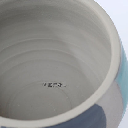 abstract blue pot 黒ポリポット用 プリミティブ テラコッタ かわいい stem