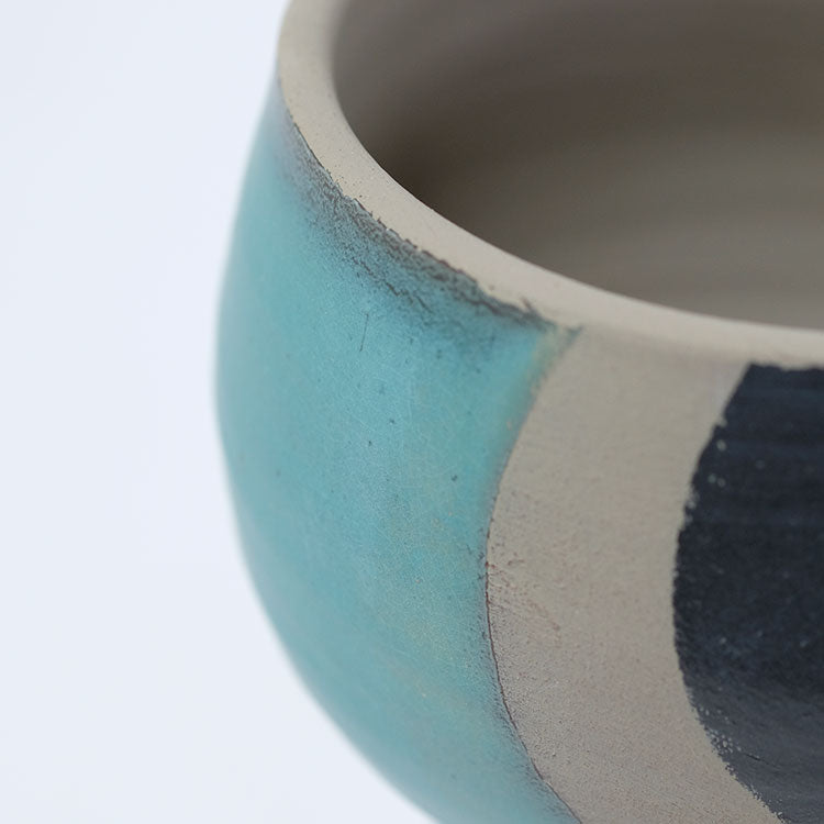 abstract blue pot 黒ポリポット用 プリミティブ テラコッタ かわいい stem