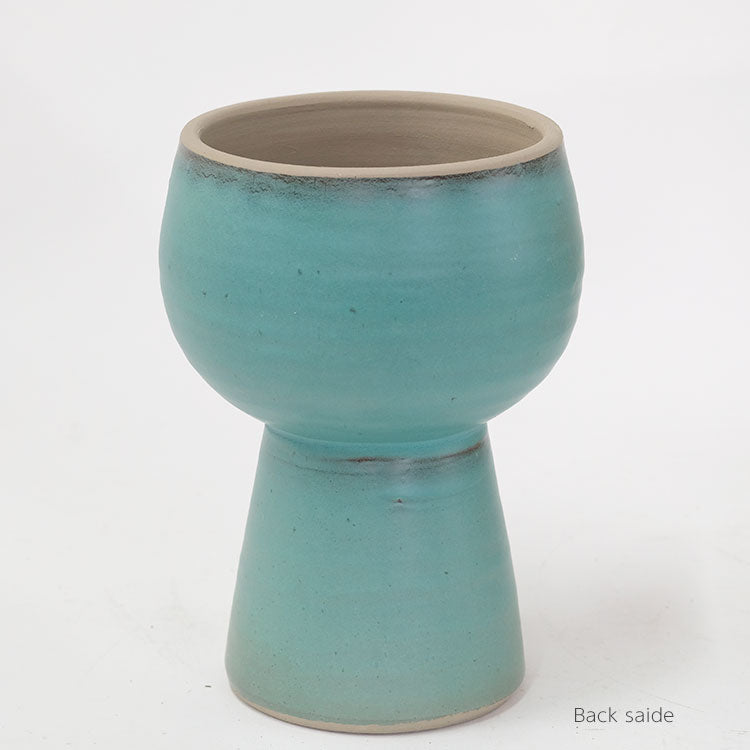 abstract blue pot 黒ポリポット用 プリミティブ テラコッタ かわいい stem