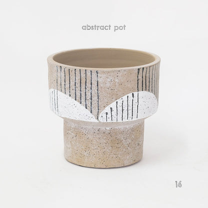 abstract pot 16 懸崖3.5号鉢用 プリミティブ テラコッタ かわいい stem