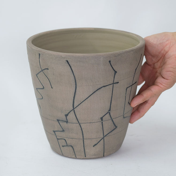 abstract pot 20 懸崖5号鉢用 プリミティブ テラコッタ かわいい stem