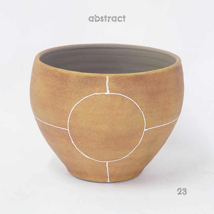 植木鉢 おしゃれabstract pot 23 懸崖5号鉢用 テラコッタ 底穴なし かわいい stem