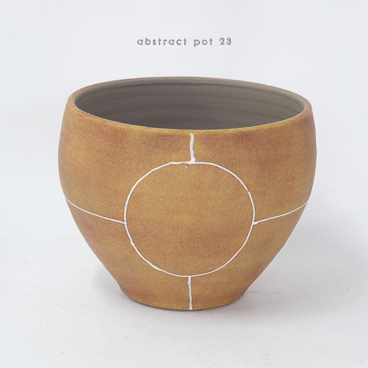 植木鉢 おしゃれabstract pot 23 懸崖5号鉢用 テラコッタ 底穴なし かわいい stem