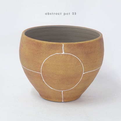 植木鉢 おしゃれabstract pot 23 懸崖5号鉢用 テラコッタ 底穴なし かわいい stem