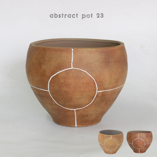 植木鉢 おしゃれabstract pot 23 懸崖5号鉢用 テラコッタ 底穴なし かわいい stem