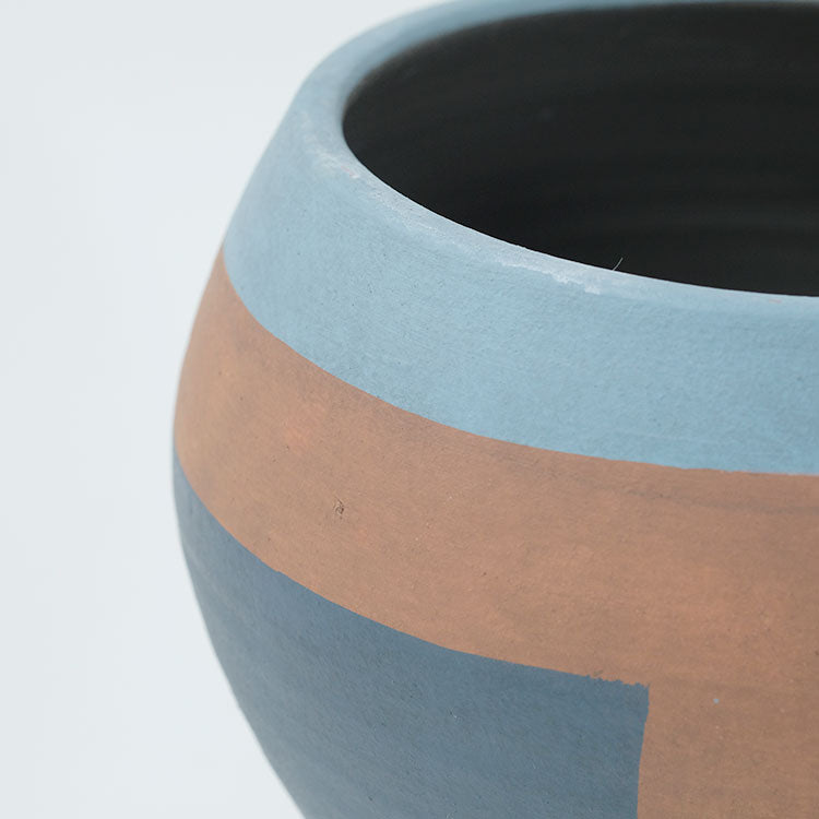 abstract round pot 懸崖4号鉢用 プリミティブ テラコッタ かわいい stem