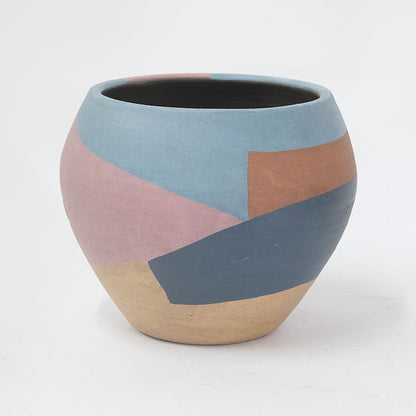 abstract round pot 懸崖4号鉢用 プリミティブ テラコッタ かわいい stem