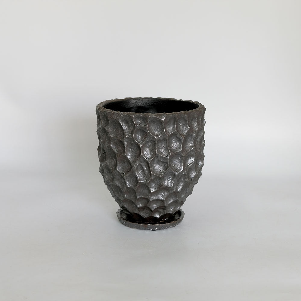 植木鉢  bitter long pot 陶器 おしゃれ 径18cm 高20cm 底穴あり