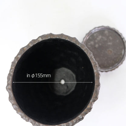 植木鉢  bitter long pot 陶器 おしゃれ 径18cm 高20cm 底穴あり