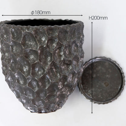 植木鉢  bitter long pot 陶器 おしゃれ 径18cm 高20cm 底穴あり