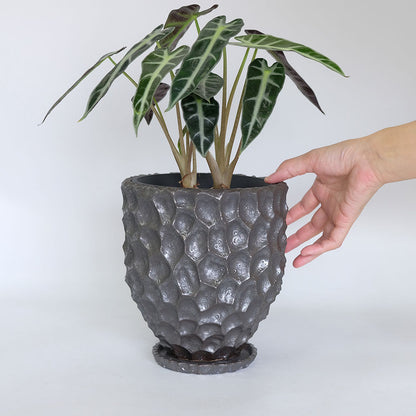 植木鉢  bitter long pot 陶器 おしゃれ 径18cm 高20cm 底穴あり