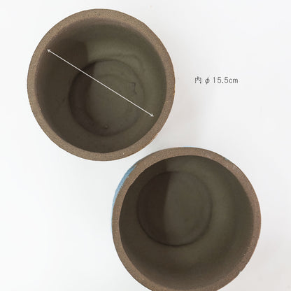 植木鉢 Coffee Clay Pot 陶器 おしゃれ ポップ 鉢カバー 懸崖４号鉢用 径18cm 高さ17cm 底穴なし