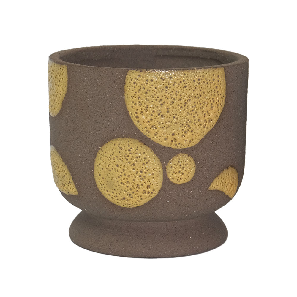 植木鉢 Coffee Clay Pot 陶器 おしゃれ ポップ 鉢カバー 懸崖４号鉢用 径18cm 高さ17cm 底穴なし