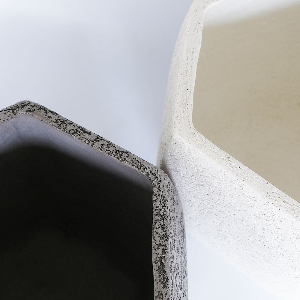 植木鉢 おしゃれ 大型 Eco Stone ポットヘキサゴン 鉢カバー stem 懸崖8号鉢用