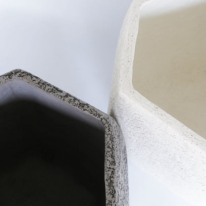 植木鉢 おしゃれ 大型 Eco Stone ポットヘキサゴン 鉢カバー stem 懸崖8号鉢用