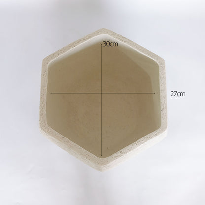 植木鉢 おしゃれ 大型 Eco Stone ポットヘキサゴン 鉢カバー stem 懸崖8号鉢用