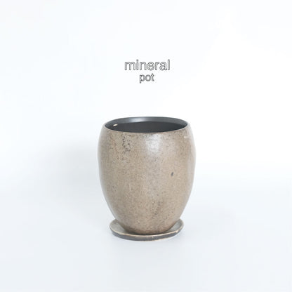 植木鉢 おしゃれ 陶器鉢 ミネラルポット10 セラミック stem 径10cm 高13cm 底穴あり