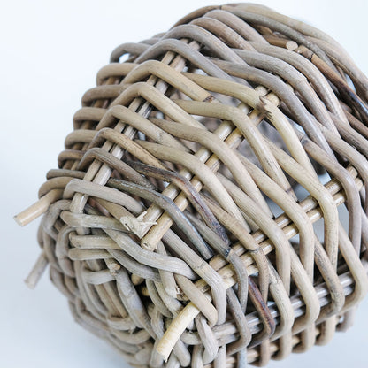 Gray Rattan  鉢カバー おしゃれ バスケット ラタン 植木鉢 カバーバスケット 懸崖鉢カバー３号 ４号