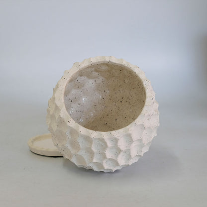 植木鉢  white Bumpy pot 陶器 おしゃれ 径16cm 高14.5cm 底穴あり セラミックポット