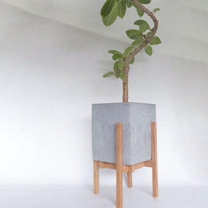 ウッドポットスタンド　rectangle フラワースタンド 鉢台 stem 木製 鉢付き 植木鉢スタンド