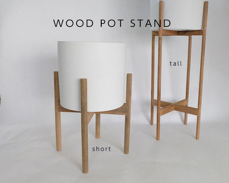 送料無料 WOOD POT STAND tall　ポットスタンド フラワースタンド 鉢台 stem 木製 鉢付き 植木鉢スタンド
