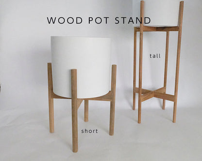 送料無料 WOOD POT STAND tall　ポットスタンド フラワースタンド 鉢台 stem 木製 鉢付き 植木鉢スタンド