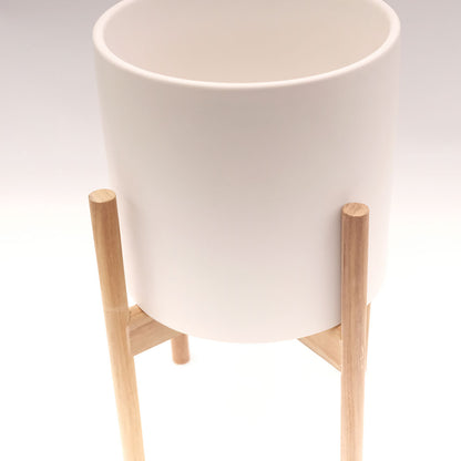 WOOD POT STAND ショート42 フラワースタンド 鉢台 stem 木製 鉢付き 植木鉢スタンド