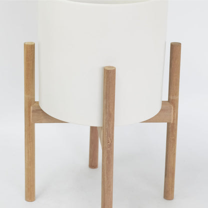 WOOD POT STAND ショート42 フラワースタンド 鉢台 stem 木製 鉢付き 植木鉢スタンド
