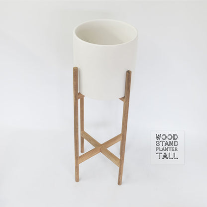 送料無料 WOOD POT STAND tall　ポットスタンド フラワースタンド 鉢台 stem 木製 鉢付き 植木鉢スタンド