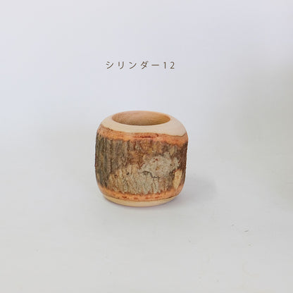 鉢カバー 懸崖３号４号 黒ポット用 おしゃれ マンゴーウッド stem 天然木