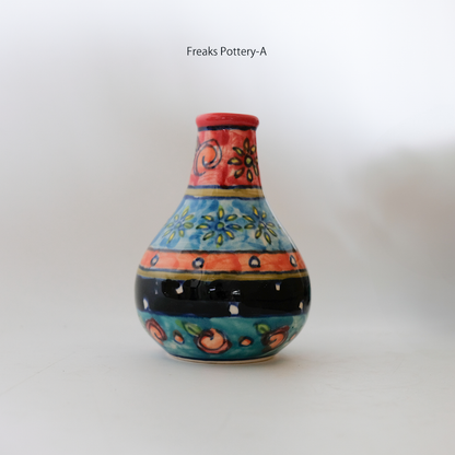 花瓶 おしゃれ インド製 ハンドメイド アート 陶器 | Freaks Pottery TRONCO トロンコ