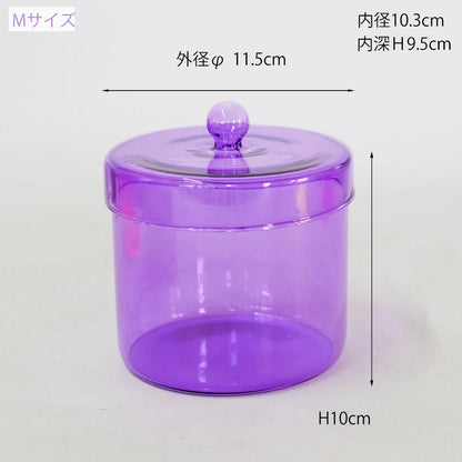 ガラスケース ネオンカラーRadiance Neon Case 蓋付き 黄色 ピンク オレンジ 紫 一輪挿し ポップ ビタミンカラー 軽量 ガラス 平成レトロ |