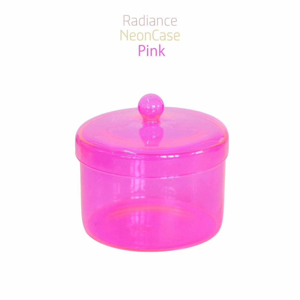 ガラスケース ネオンカラーRadiance Neon Case 蓋付き 黄色 ピンク オレンジ 紫 一輪挿し ポップ ビタミンカラー 軽量 ガラス 平成レトロ |