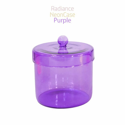 ガラスケース ネオンカラーRadiance Neon Case 蓋付き 黄色 ピンク オレンジ 紫 一輪挿し ポップ ビタミンカラー 軽量 ガラス 平成レトロ |